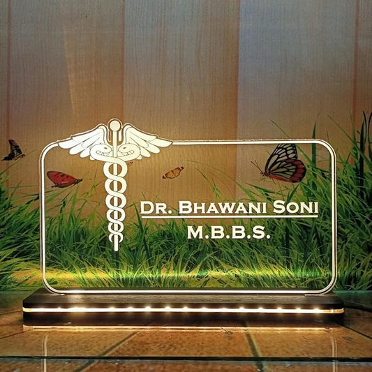 Customised Doctor LED Acrylic Name Lamp
