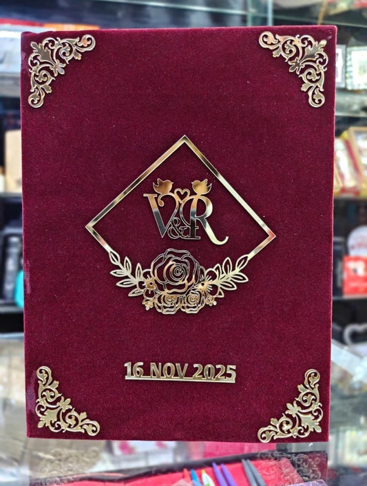 Mehroon & Golden Nikah Nama