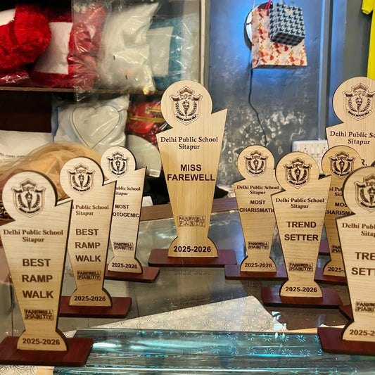 Customised Engraved Wooden Trophy