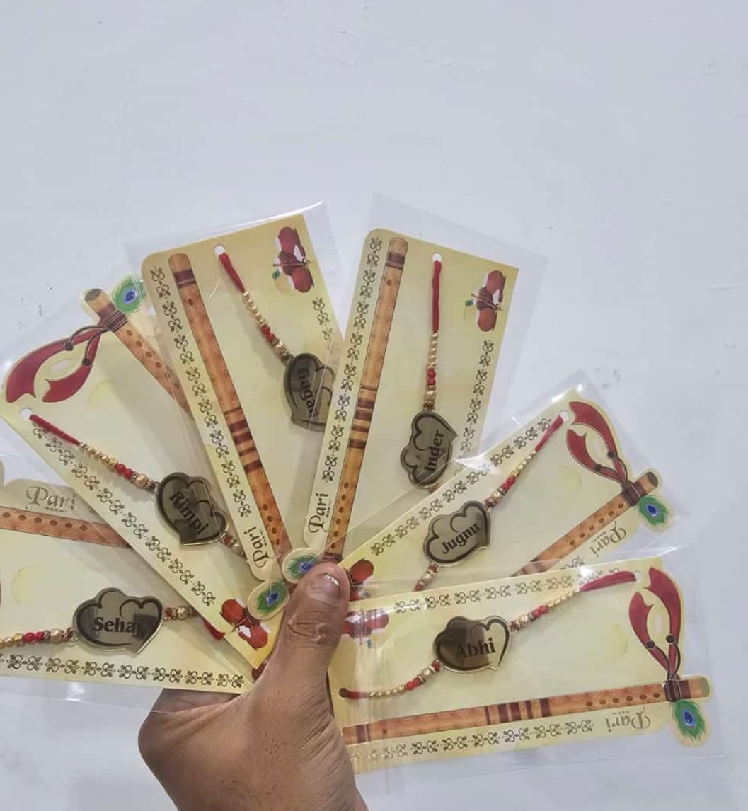 Designer Golden Rakhi