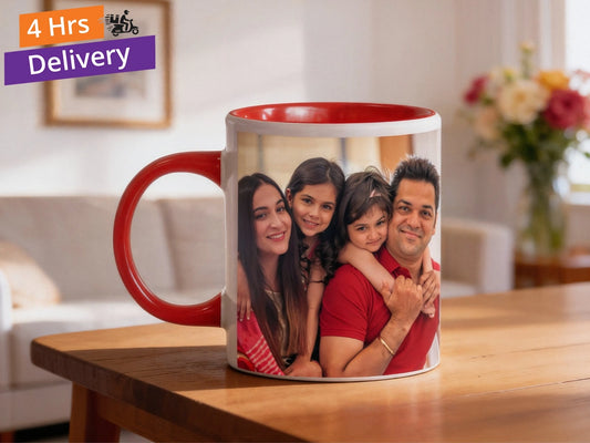 Customised Photo Colour Handle Mug