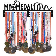 Medal Hanger Display Holder Body Building Female Sport Iron Hook Rack Frame Medal Hanger Awards Ribbon Wall Mounted Award Holder