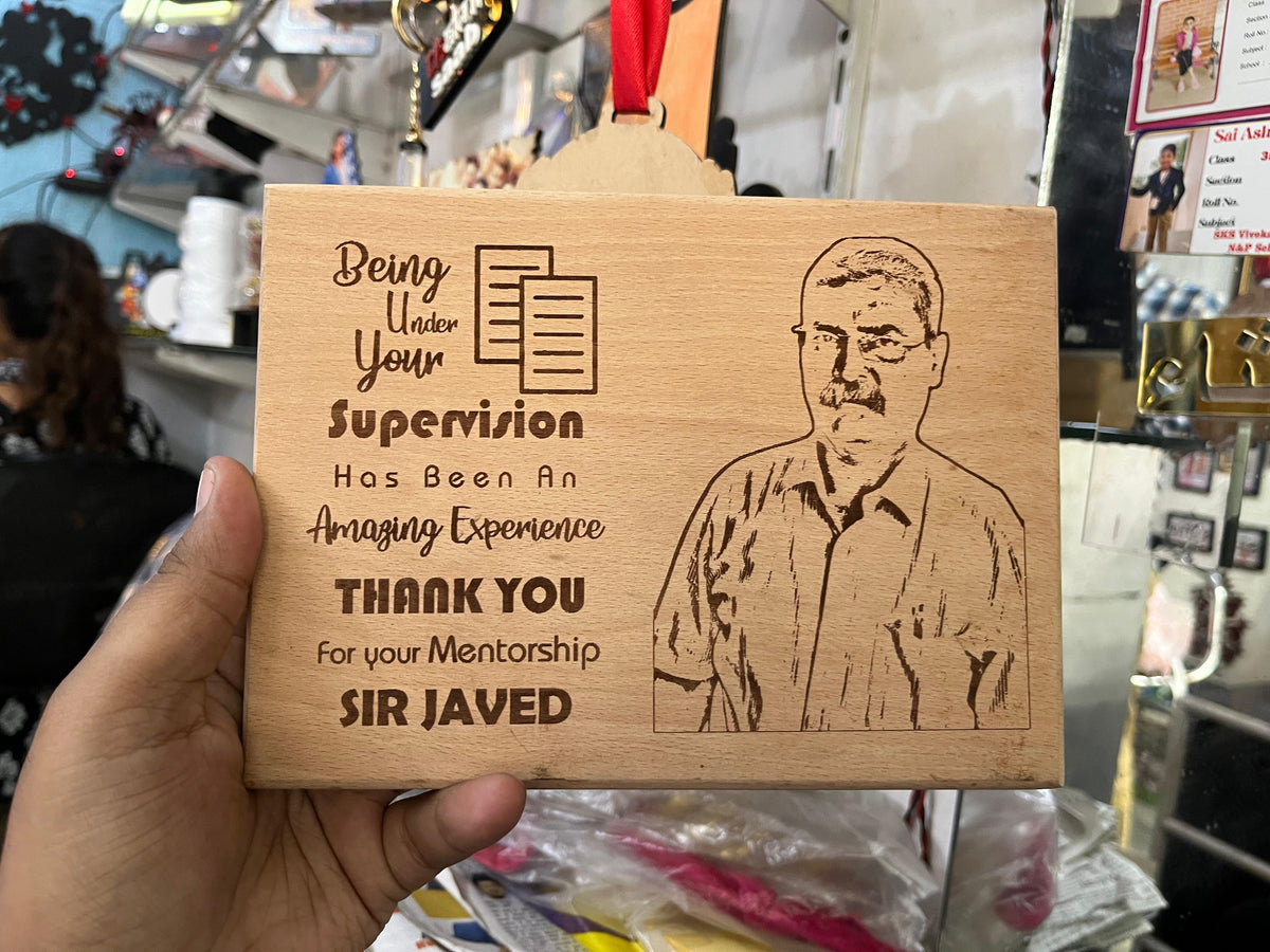 Personalised Wooden Engraved Frame 6×8 Inch