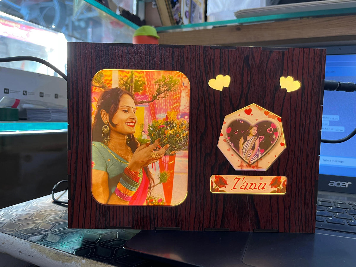 Customised Wooden LED Photo Box
