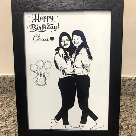 Personalized Digital Sketch Frame For Birthday, Marriage, Anniversary & Couples