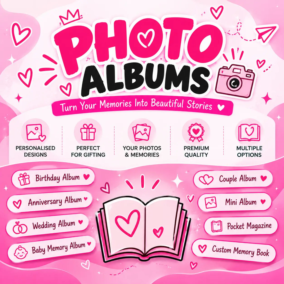 Photo Albums | Personalised Photo Album & Memory Books