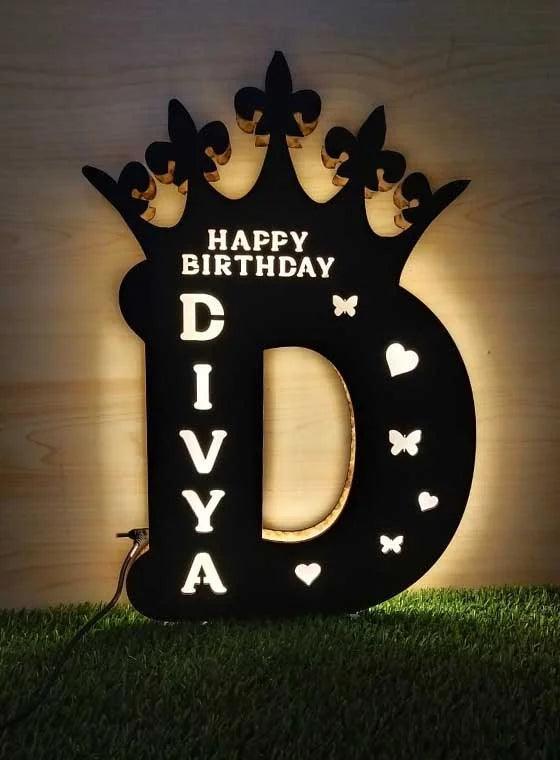 Customized Alphabet Initial Led Frame - Planet Customizers