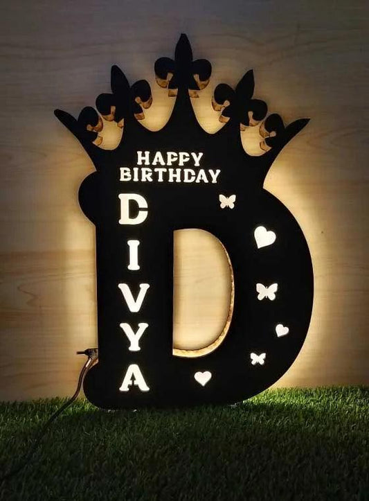 Customized Alphabet Initial Led Frame - Planet Customizers