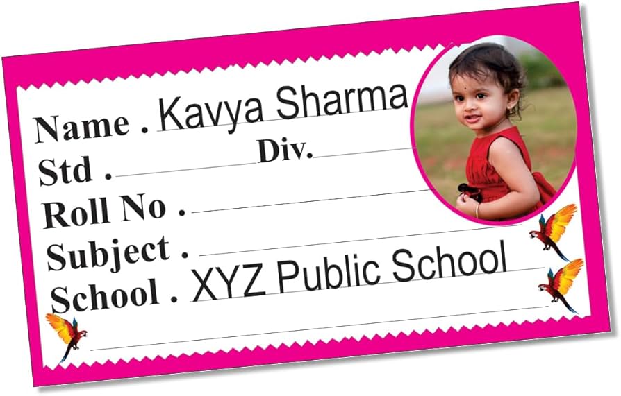 Customised Name Slip Sheet (33 Personalised Labels)