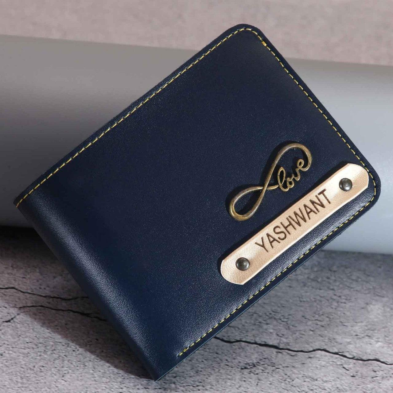 Premium Quality Men's Wallet With Charm | Customized With Name & Charm | Best Gift for Brother - Planet Customizers