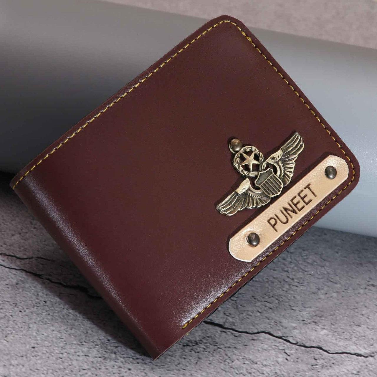 Premium Quality Men's Wallet With Charm | Customized With Name & Charm | Best Gift for Brother - Planet Customizers