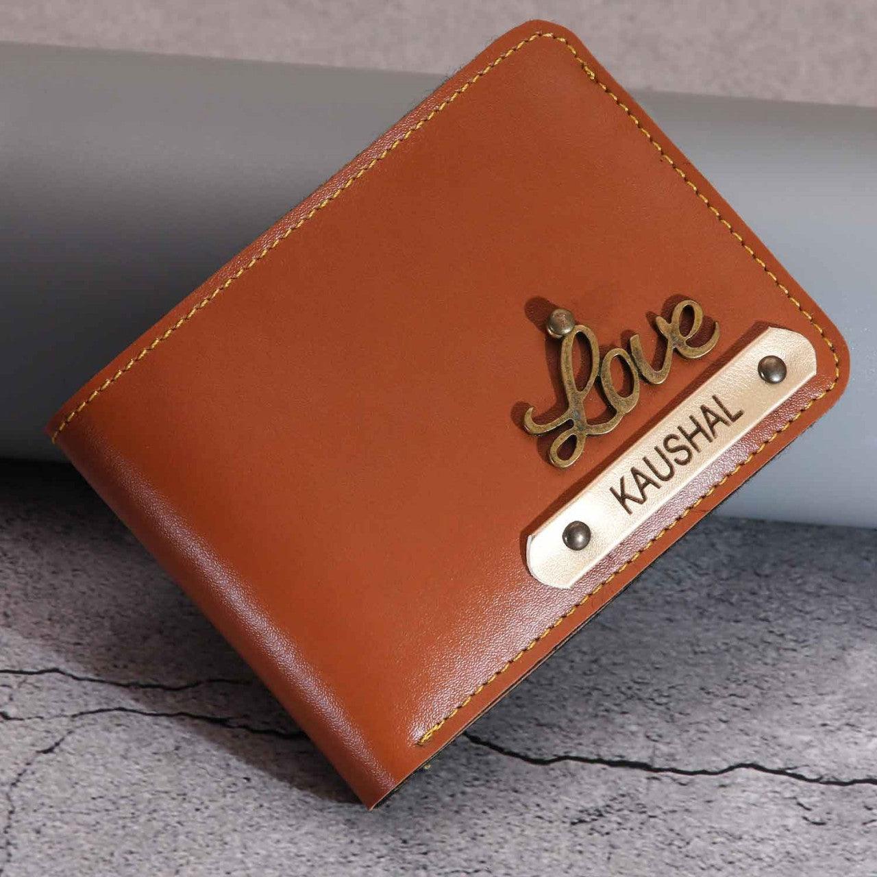 Premium Quality Men's Wallet With Charm | Customized With Name & Charm | Best Gift for Brother - Planet Customizers