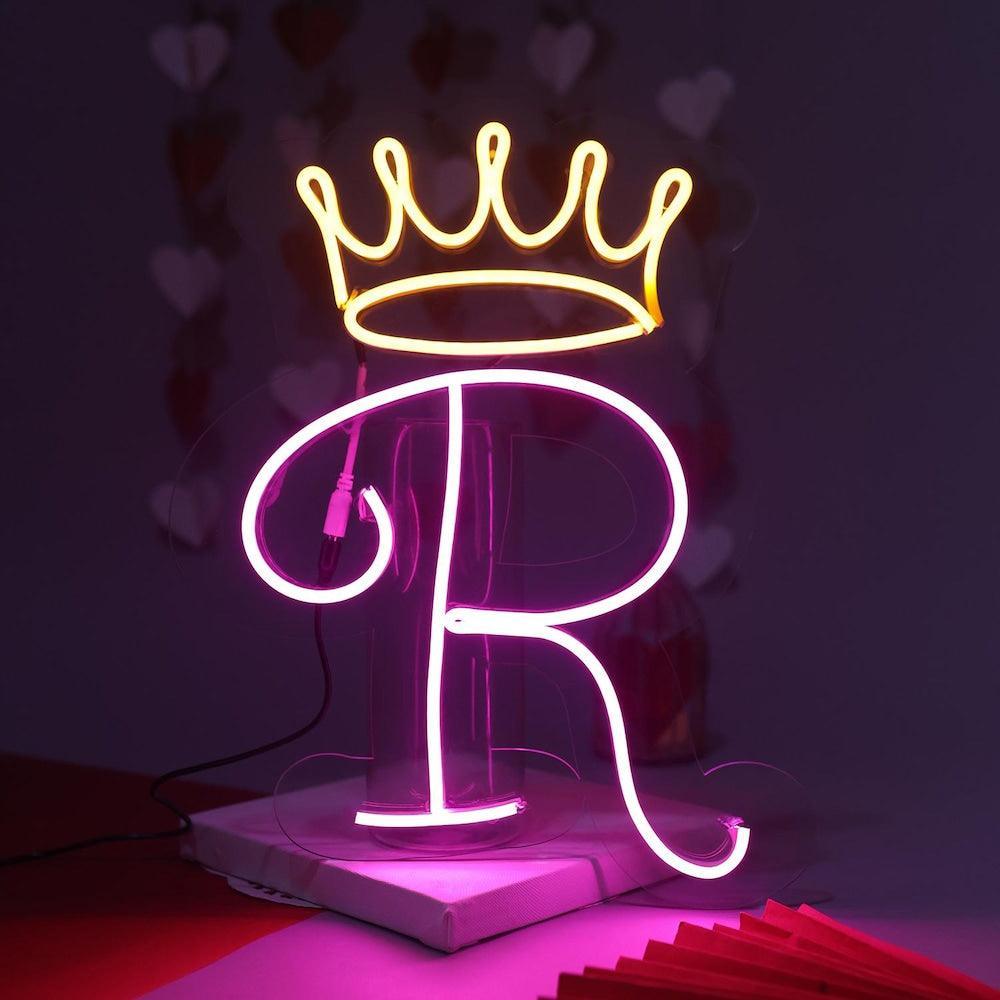 Personalized Alphabet Led Neon Sign Decorative Lights Wall Decor - Planet Customizers
