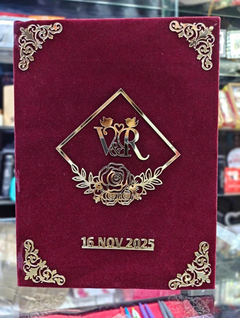 Mehroon & Golden Nikah Nama
