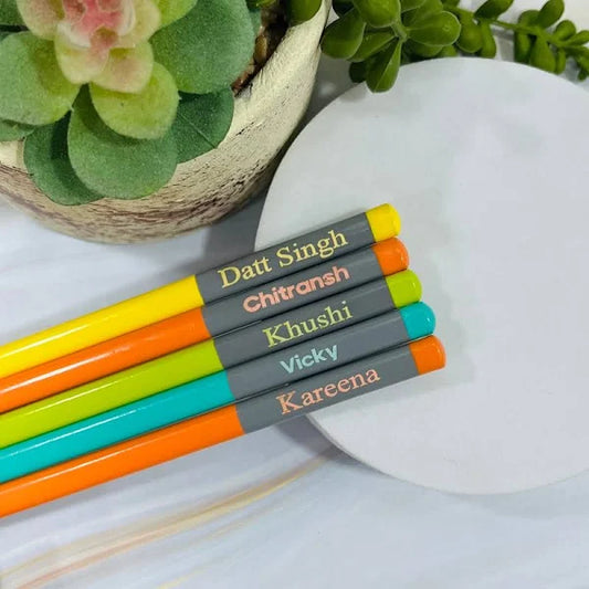 DOMS Zillion Customised Name Pencil Box (10 Pencils + Eraser + Sharpener)