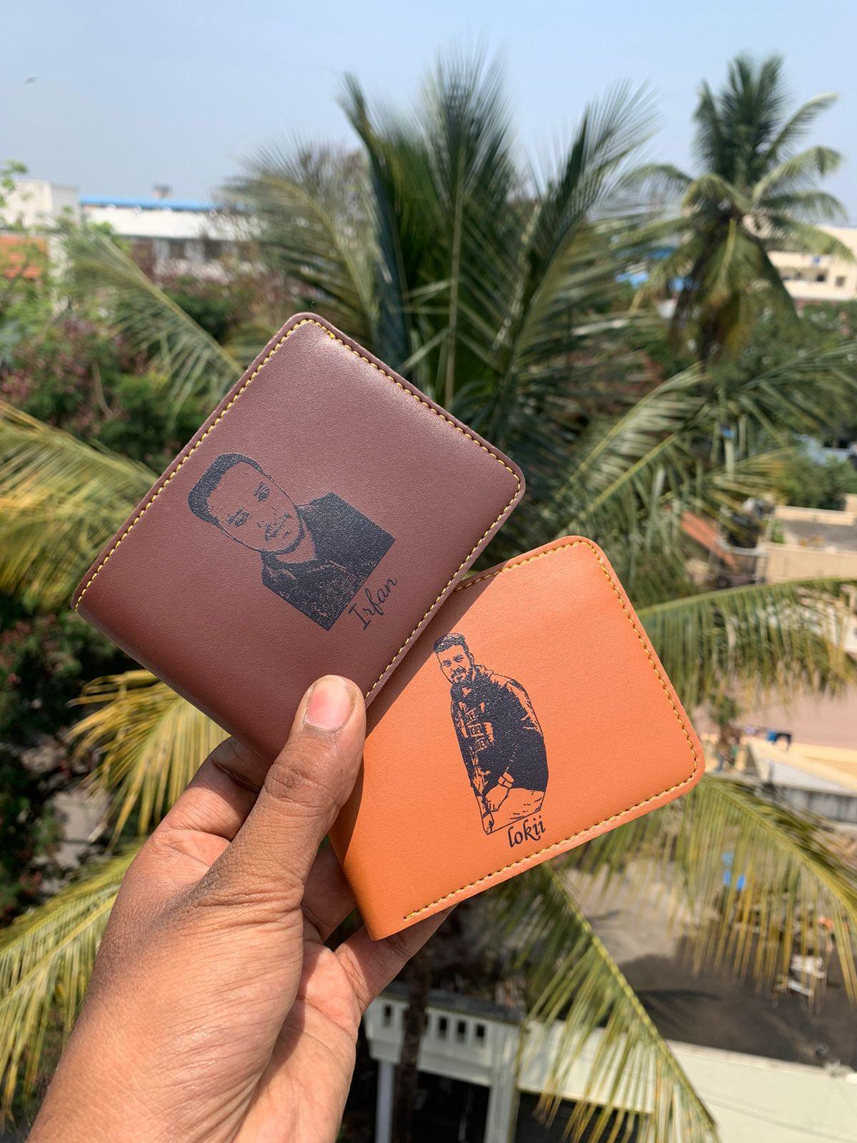 Sketch Mens Wallet | Customized With Name & Charm | Best Gift for Men - Planet Customizers