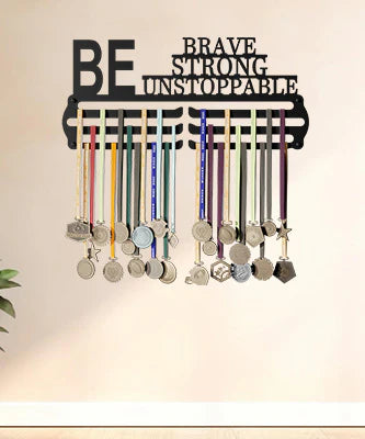 Medal Hanger Display Holder Body Building Female Sport Iron Hook Rack Frame Medal Hanger Awards Ribbon Wall Mounted Award Holder