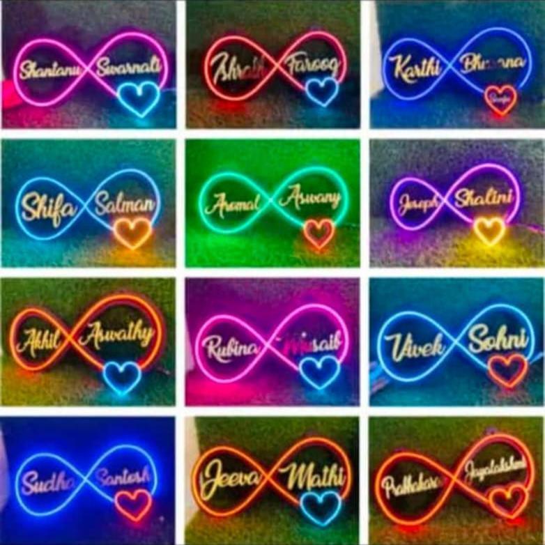 Personalized Infinity Couple Names Led Neon Sign Decorative Lights Wall Decor - Planet Customizers
