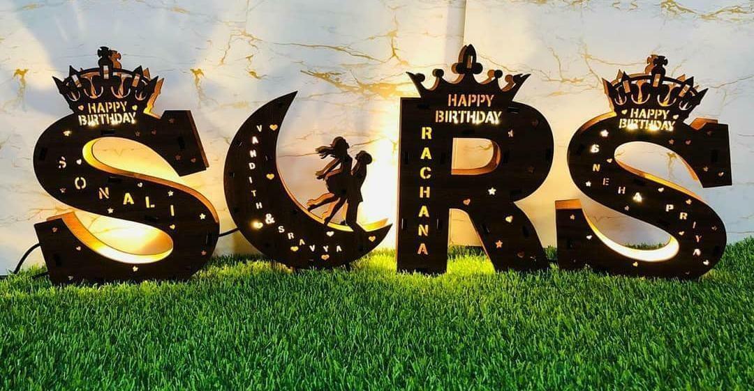 Customized A To Z Alphabet Led Frame Big Size - Planet Customizers