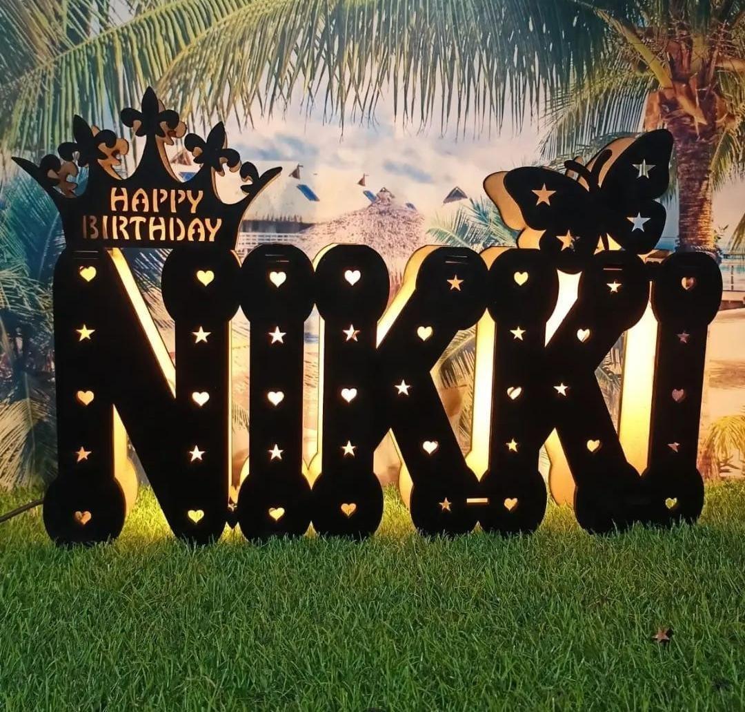 Customized Full Name Board Alphabetic A To Z Wooden Name Board - Planet Customizers