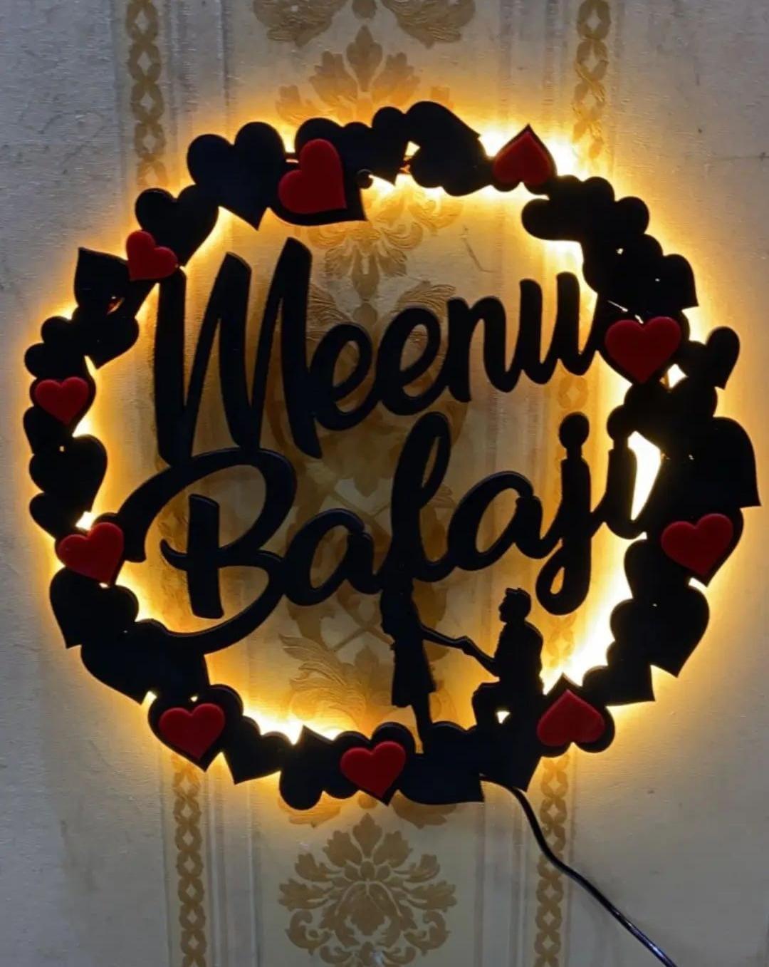 Customized Couple Heart Led Name Prop - Planet Customizers