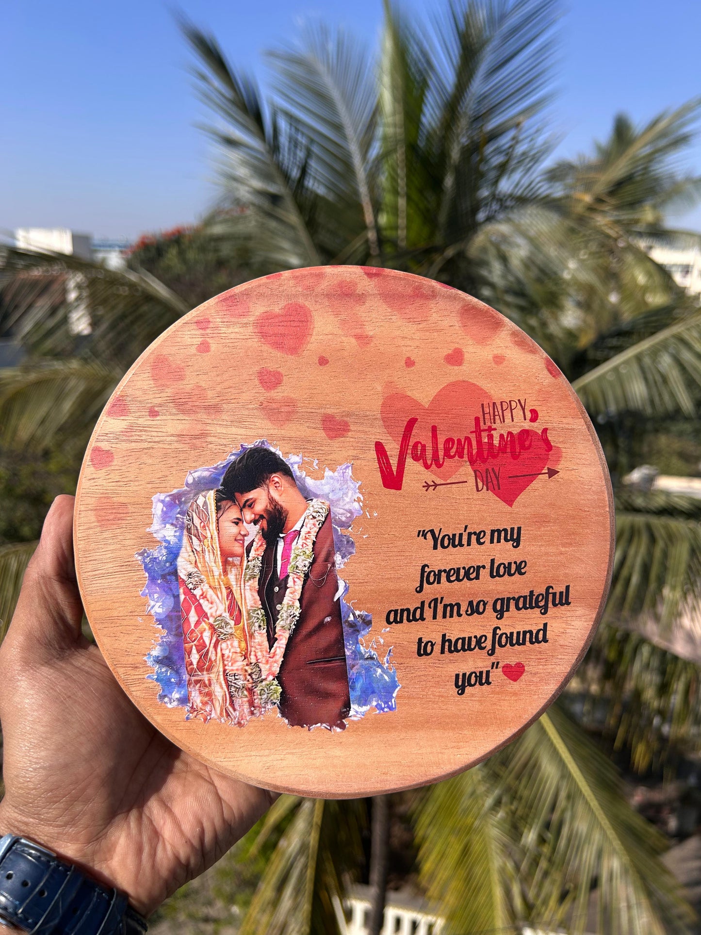 Wooden Artistic Frame - Round Shape - Planet Customizers