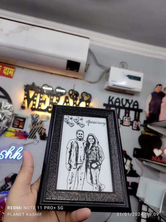Personalized Digital Sketch Frame For Birthday, Marriage, Anniversary & Couples