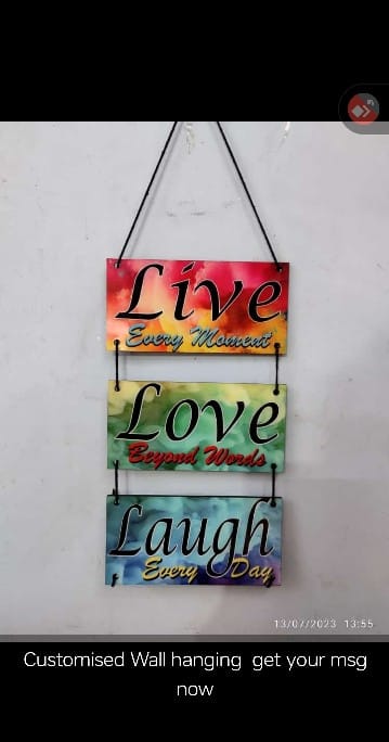WALL HANGING LIVE LOVE LAUGHT