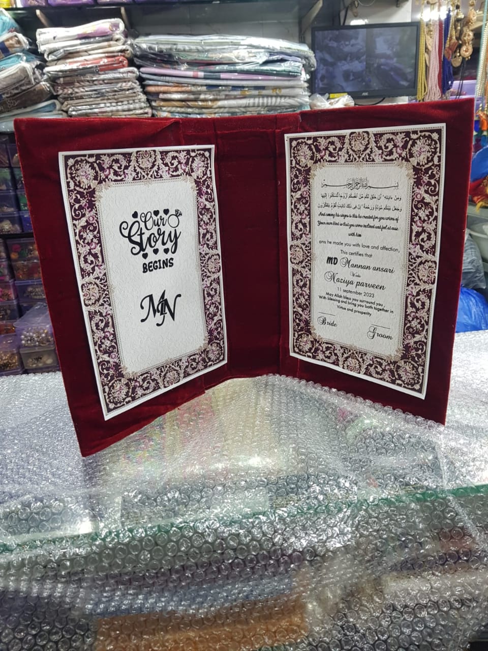 NIKAH NAMA / NIKAH THUMB PRINT - Planet Customizers