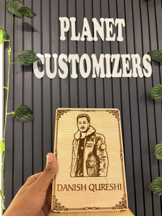Customised Wooden Engraved Photo Frame