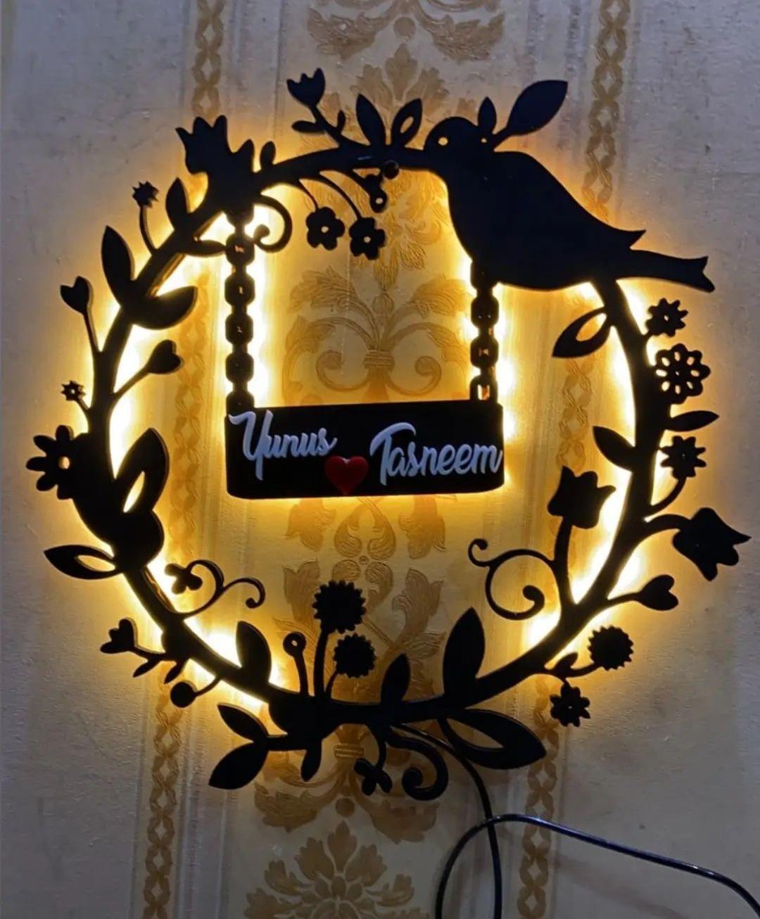 Customized Couple Love Led Name Prop - Planet Customizers