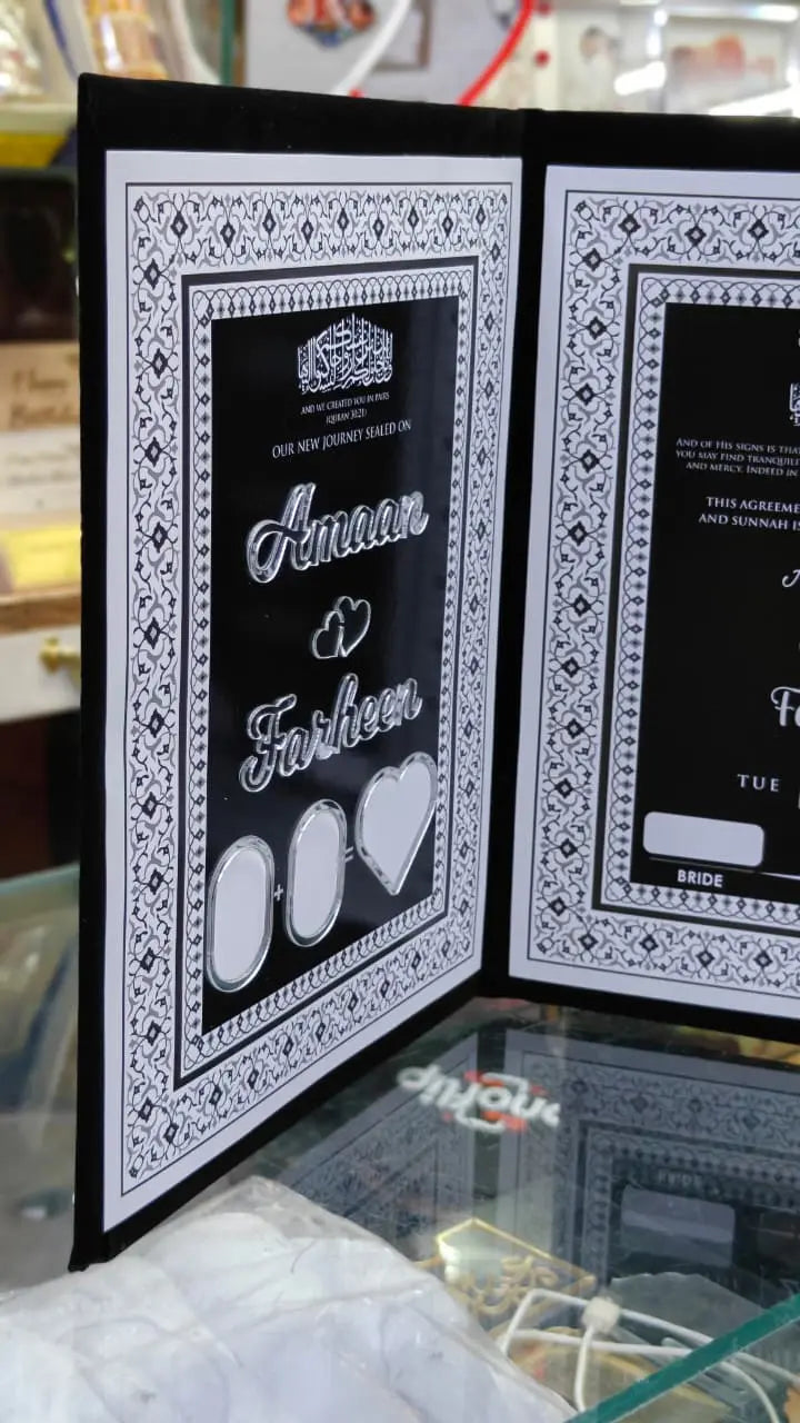 Black & Silver Nikah Nama