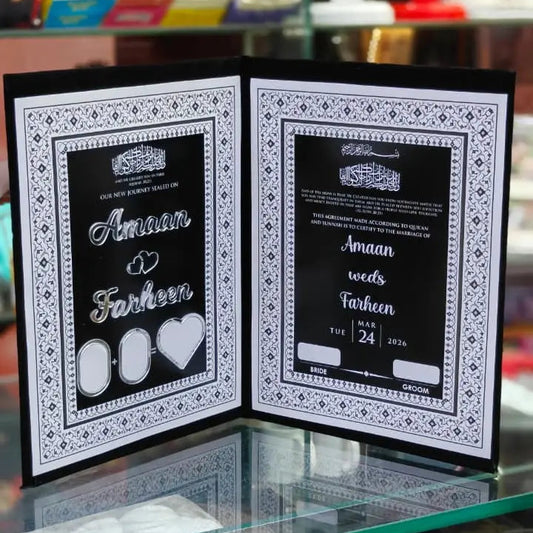 Black & Silver Nikah Nama