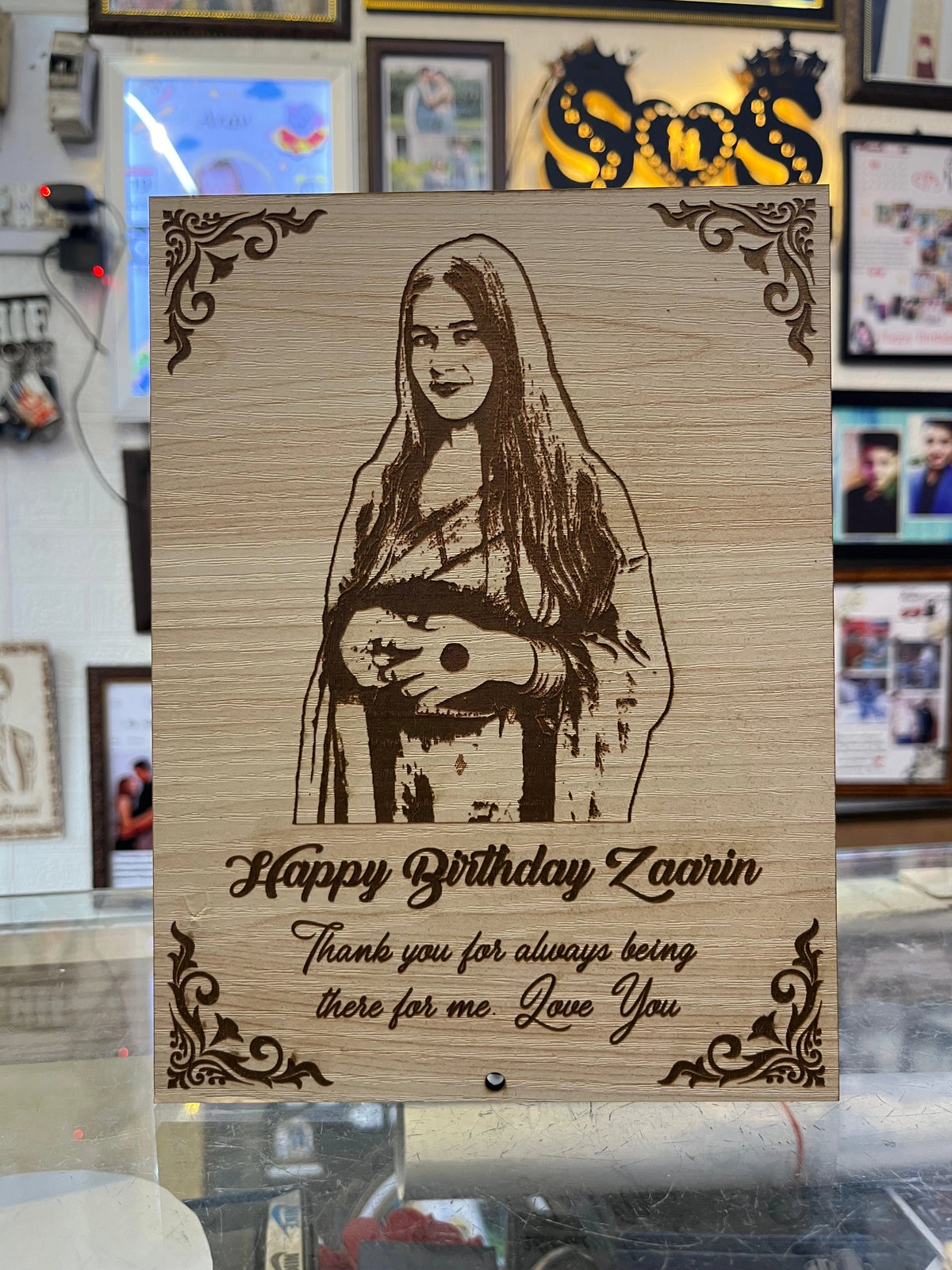 Customised Wooden Engraved Photo Frame