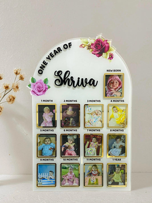 Customised 1 Year Baby Photo Frame