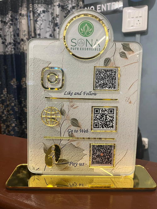 Customised Sublimation Acrylic Scanner with Golden Base