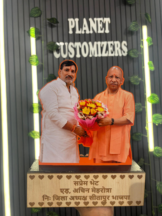 Customised Caricature with Wooden Engraved Box
