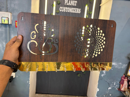 Customised Wooden & Golden Key Hanger