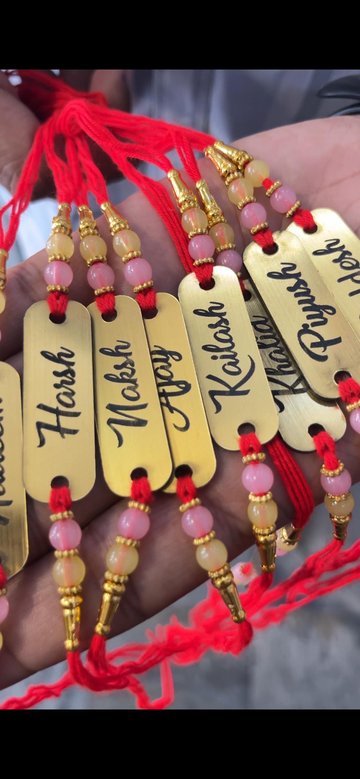 Golden Name Rakhi Variant 1
