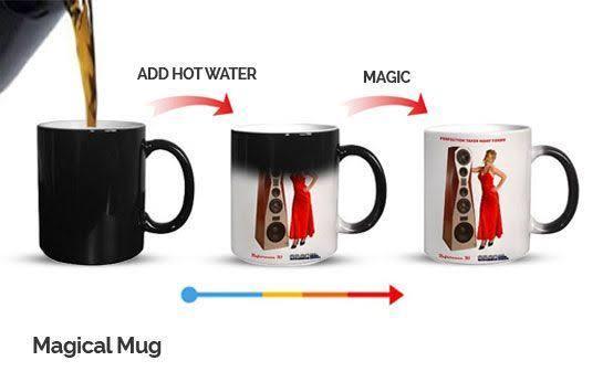 Magic Photo Mug Black Ceramic Colour Changing Personalized - Planet Customizers