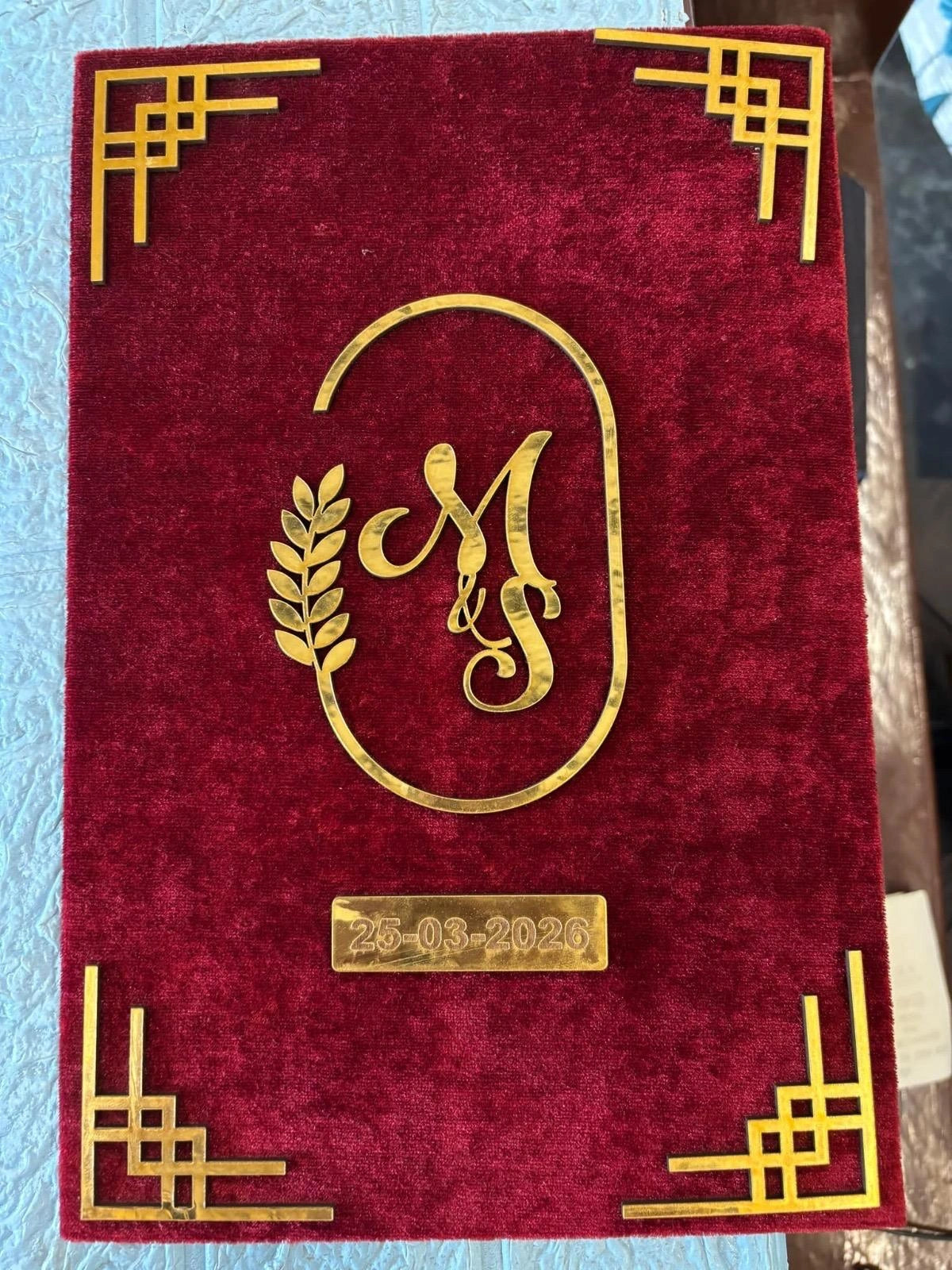 Mehroon & Golden Nikah Nama