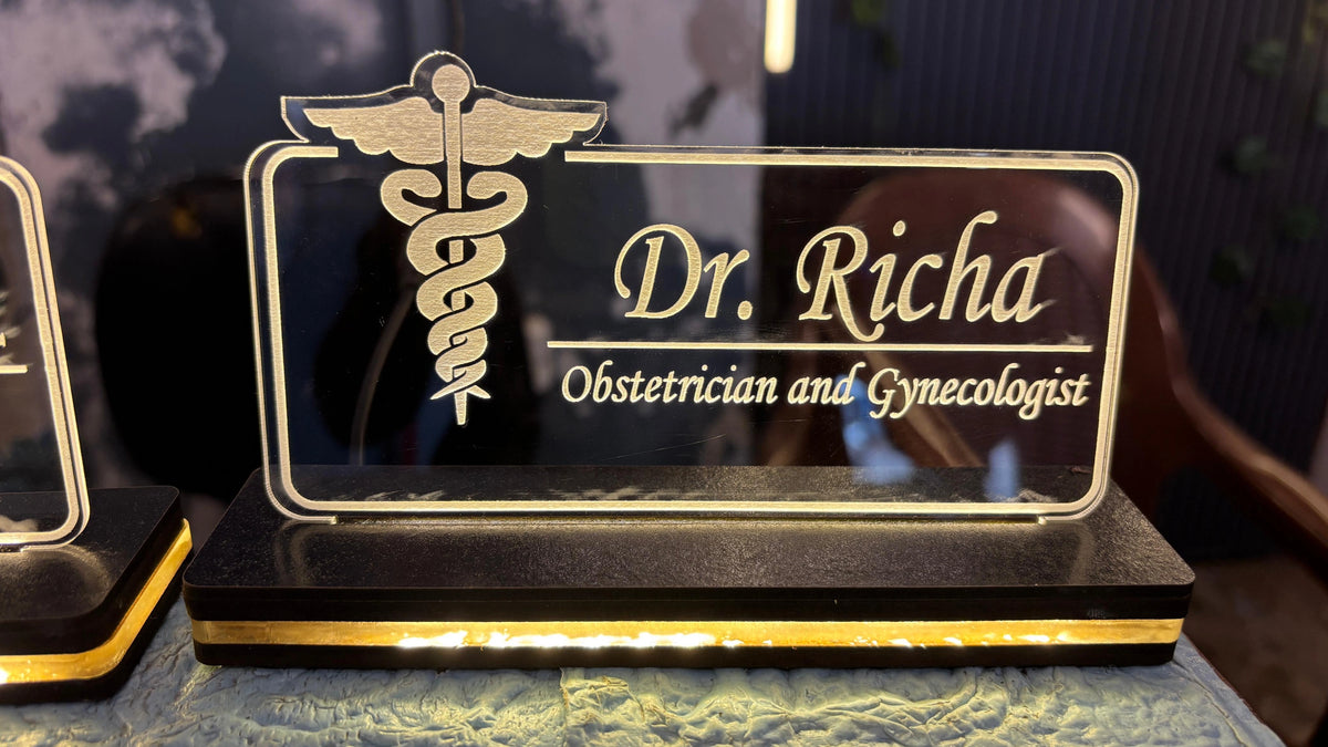 Customised Doctor LED Acrylic Name Lamp