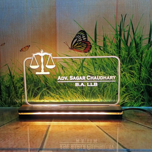 Personalised LED Acrylic Advocate Name Plate