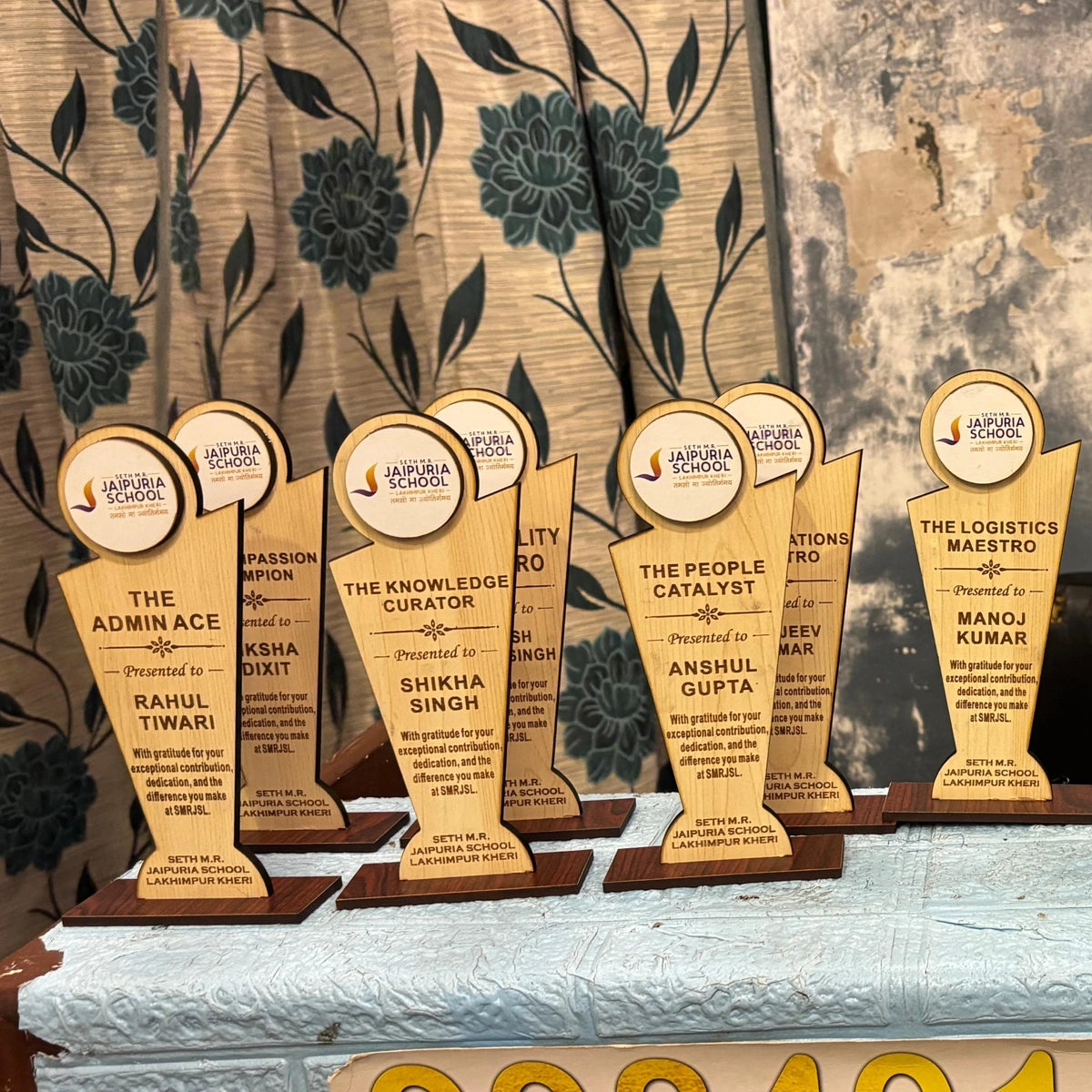Customised Engraved Wooden Trophy