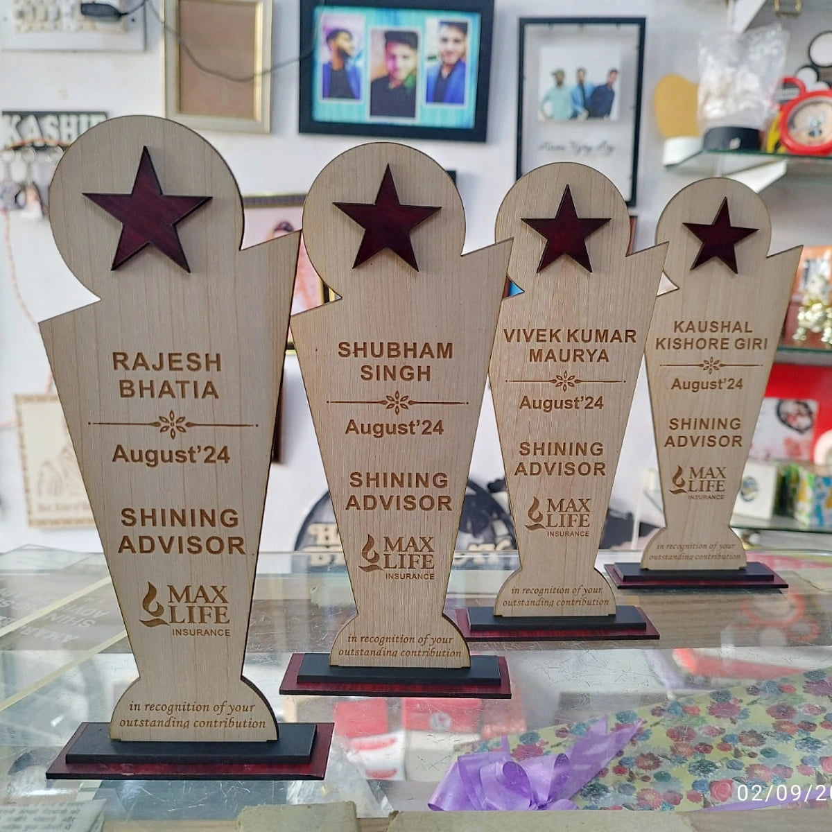 Customised Engraved Wooden Trophy