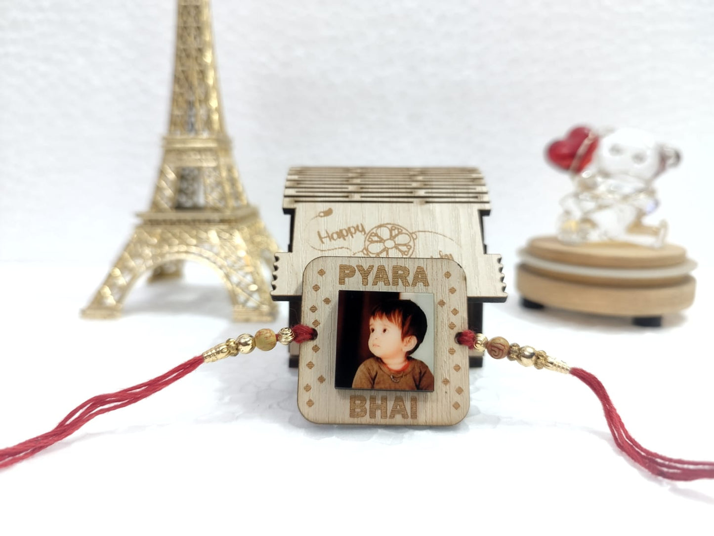 Pyara Bhai Wooden Photo Rakhi