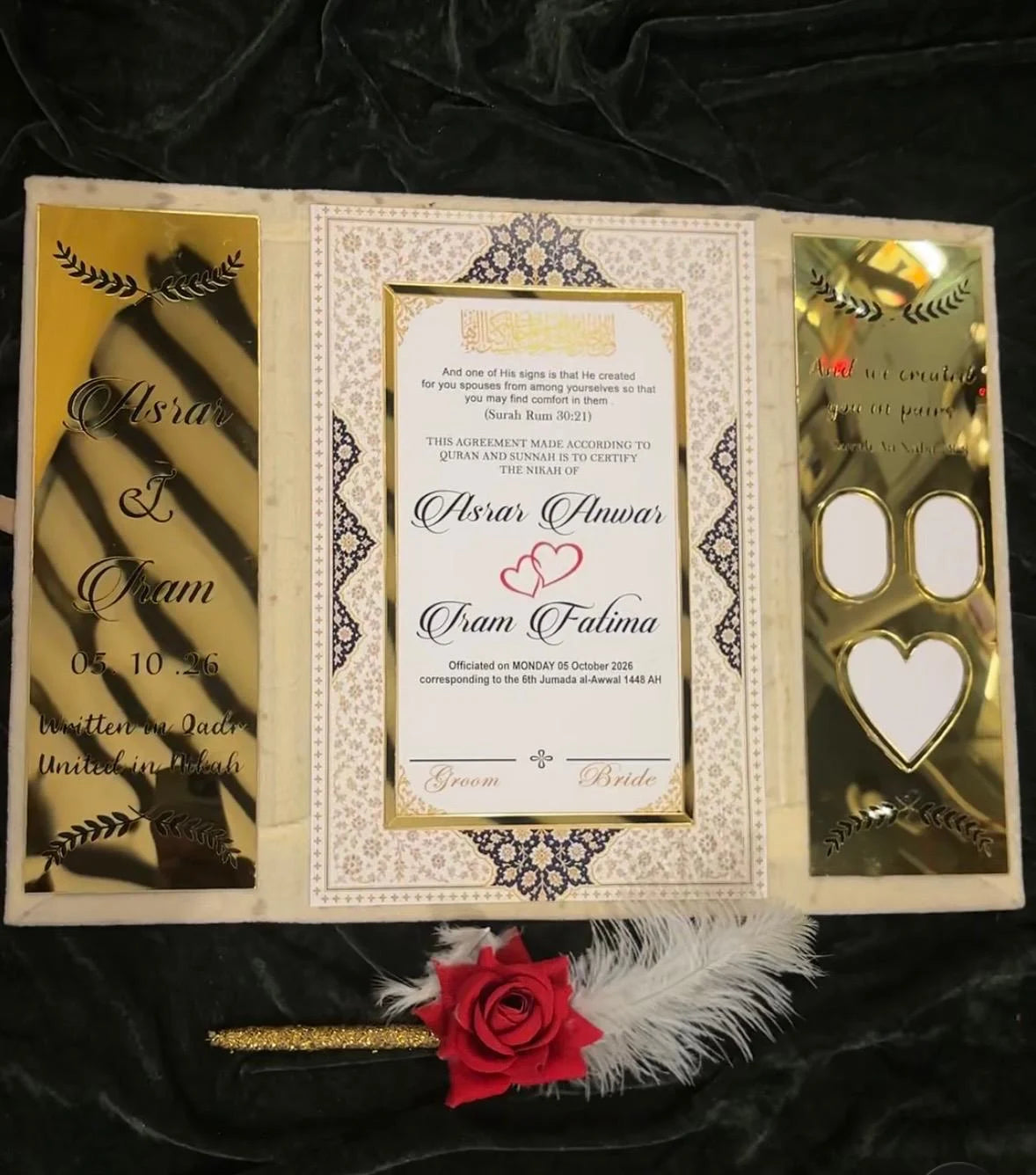 Customize Nikah Nama | Premium Personalised Wedding Nikah Certificate