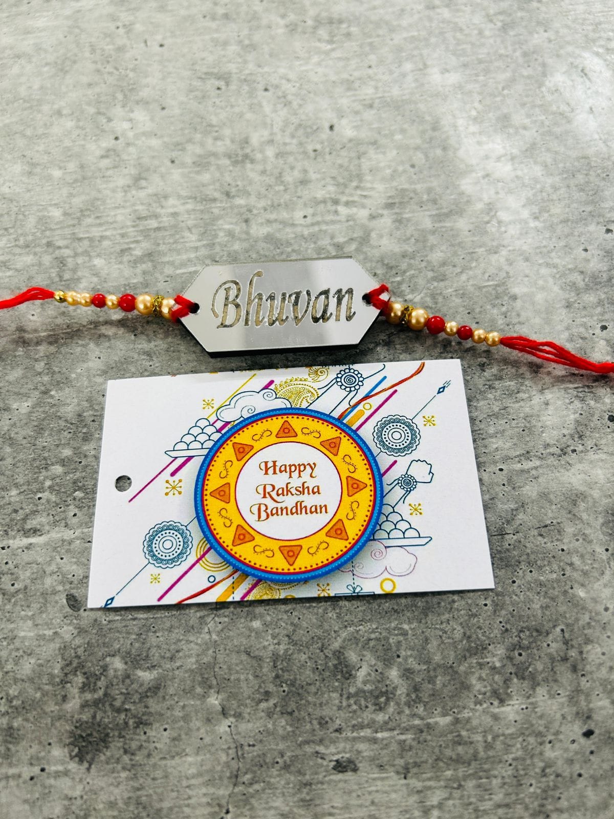 Silver Name Rakhi